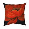 Begin Home Decor 26 x 26 in. Red Petal Flower-Double Sided Print Indoor Pillow 5541-2626-FL190